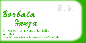 borbala hamza business card